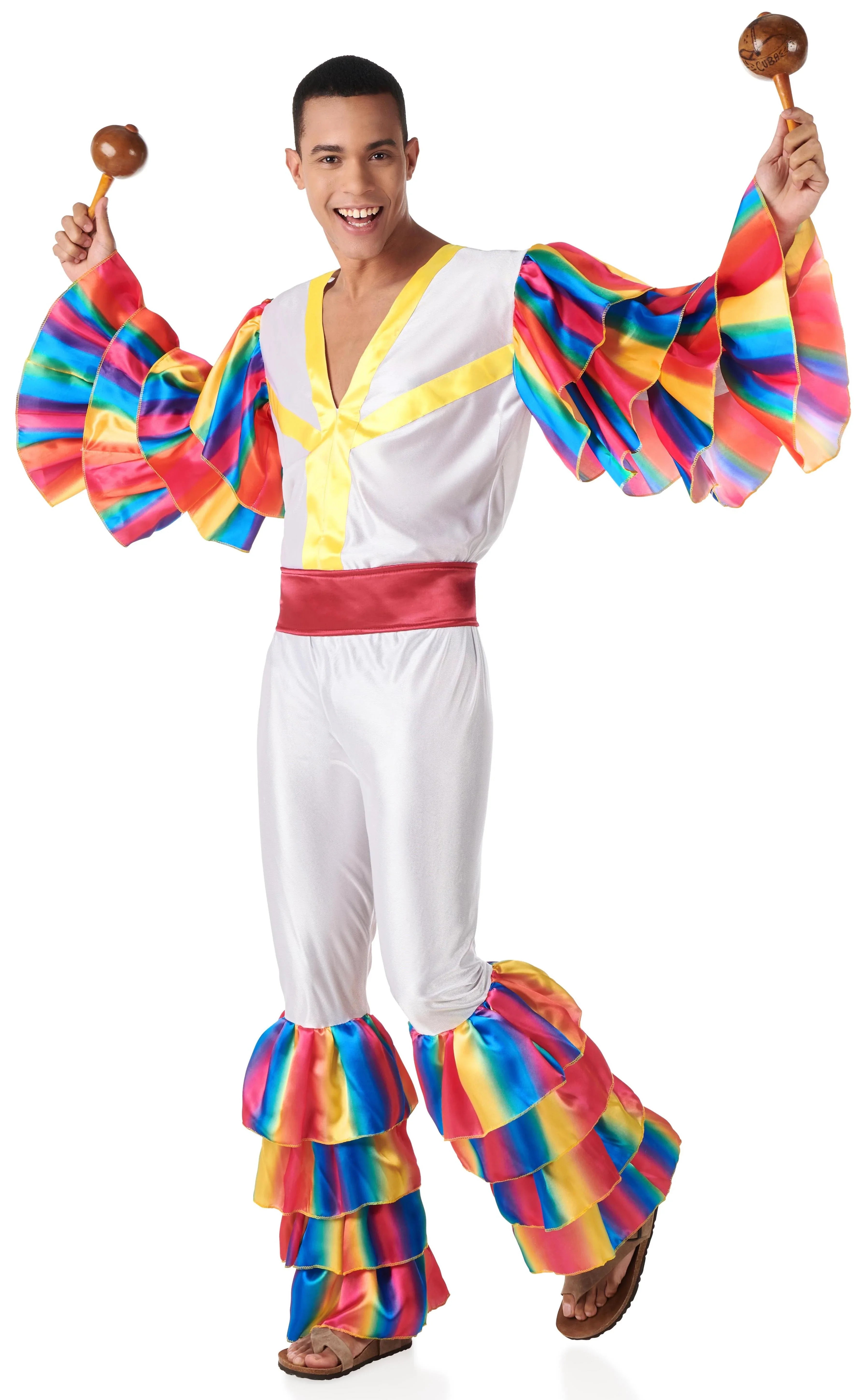 Disfraz de Rumbero Blanco para Hombre Rumberos y Caribeños Kimokawaii